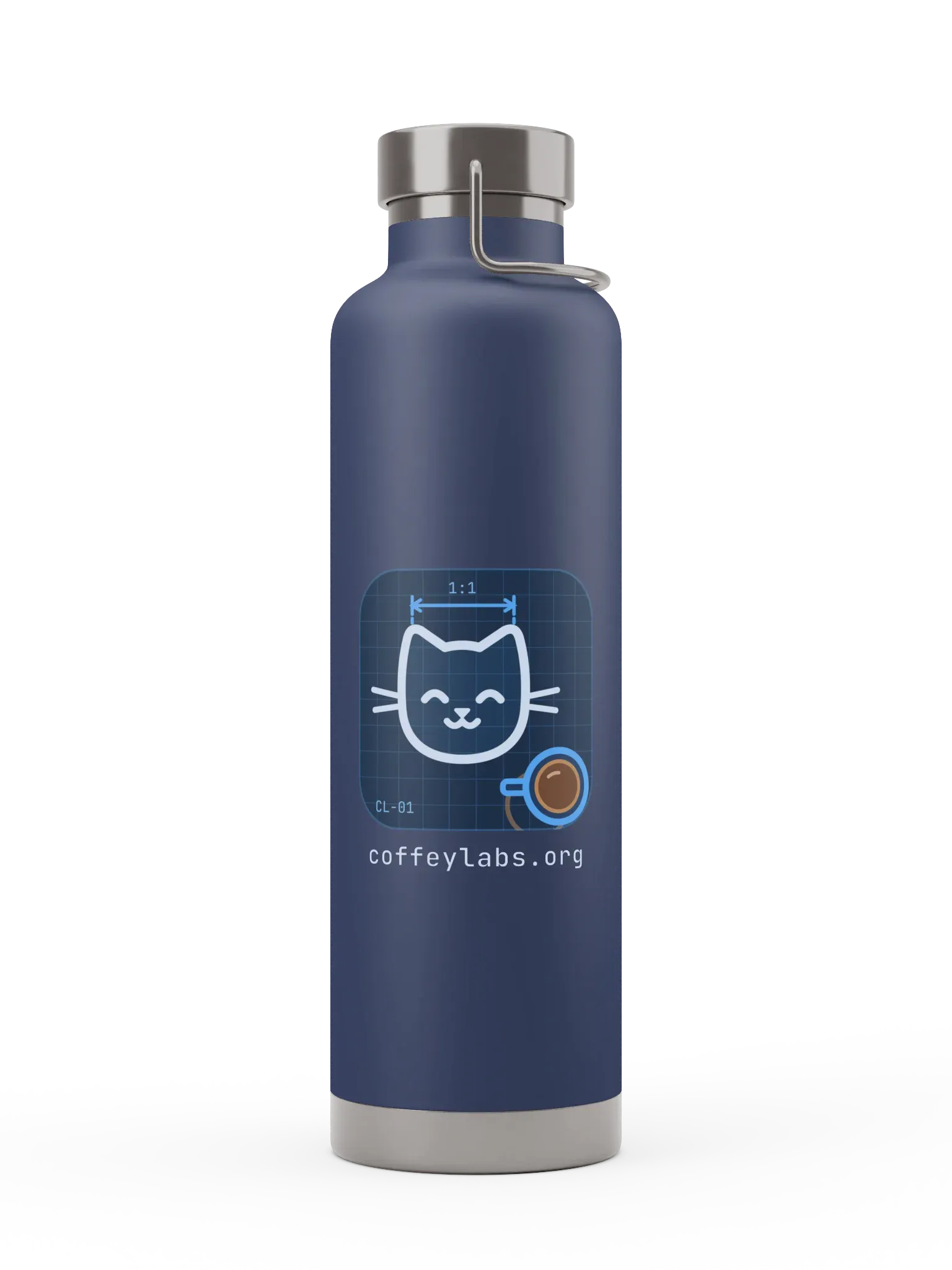 Coffey Labs Insulated Bottle, Navy, photo 1 of 6