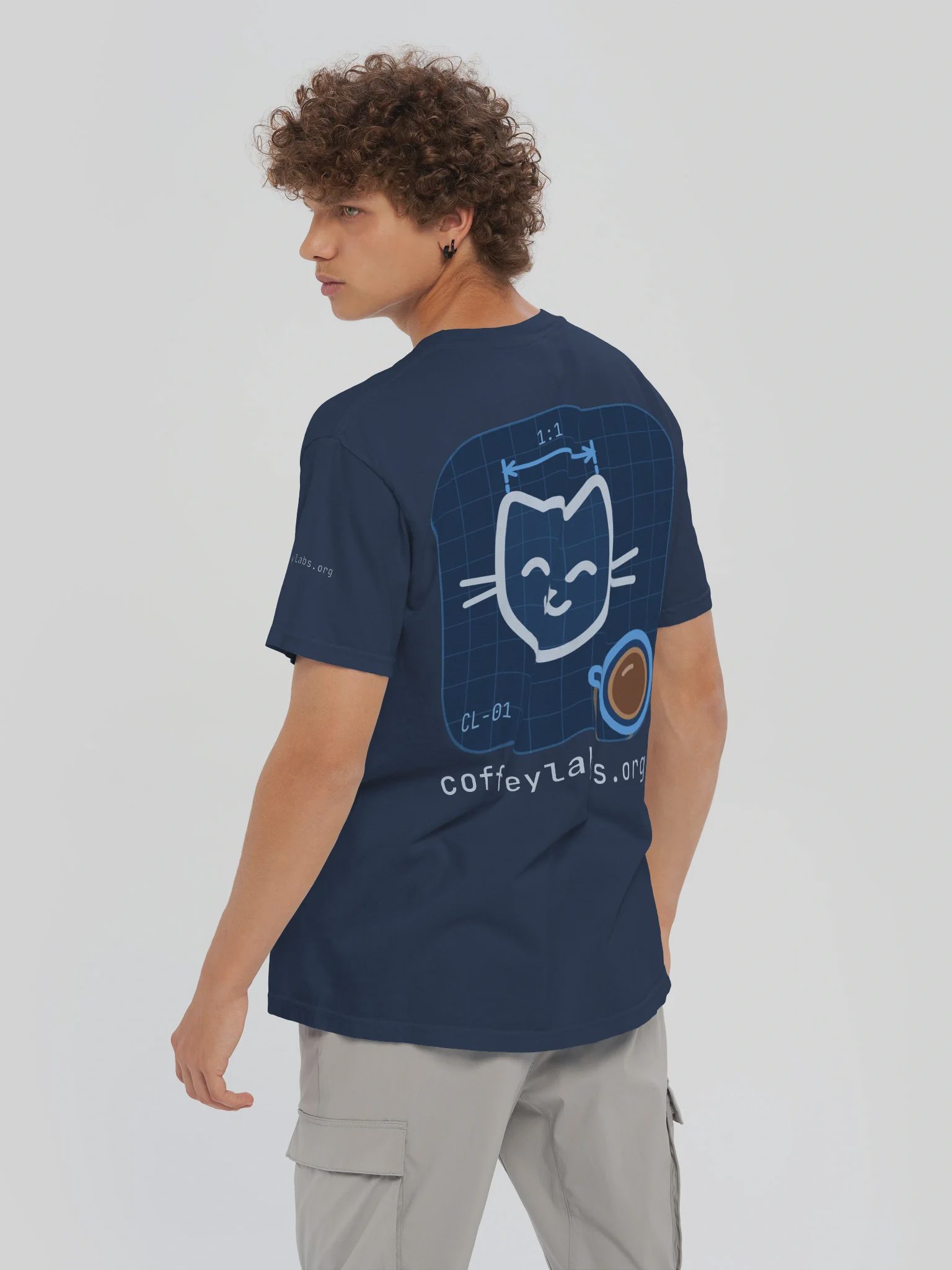 Coffey Labs T-Shirt, True Navy, photo 6 of 6