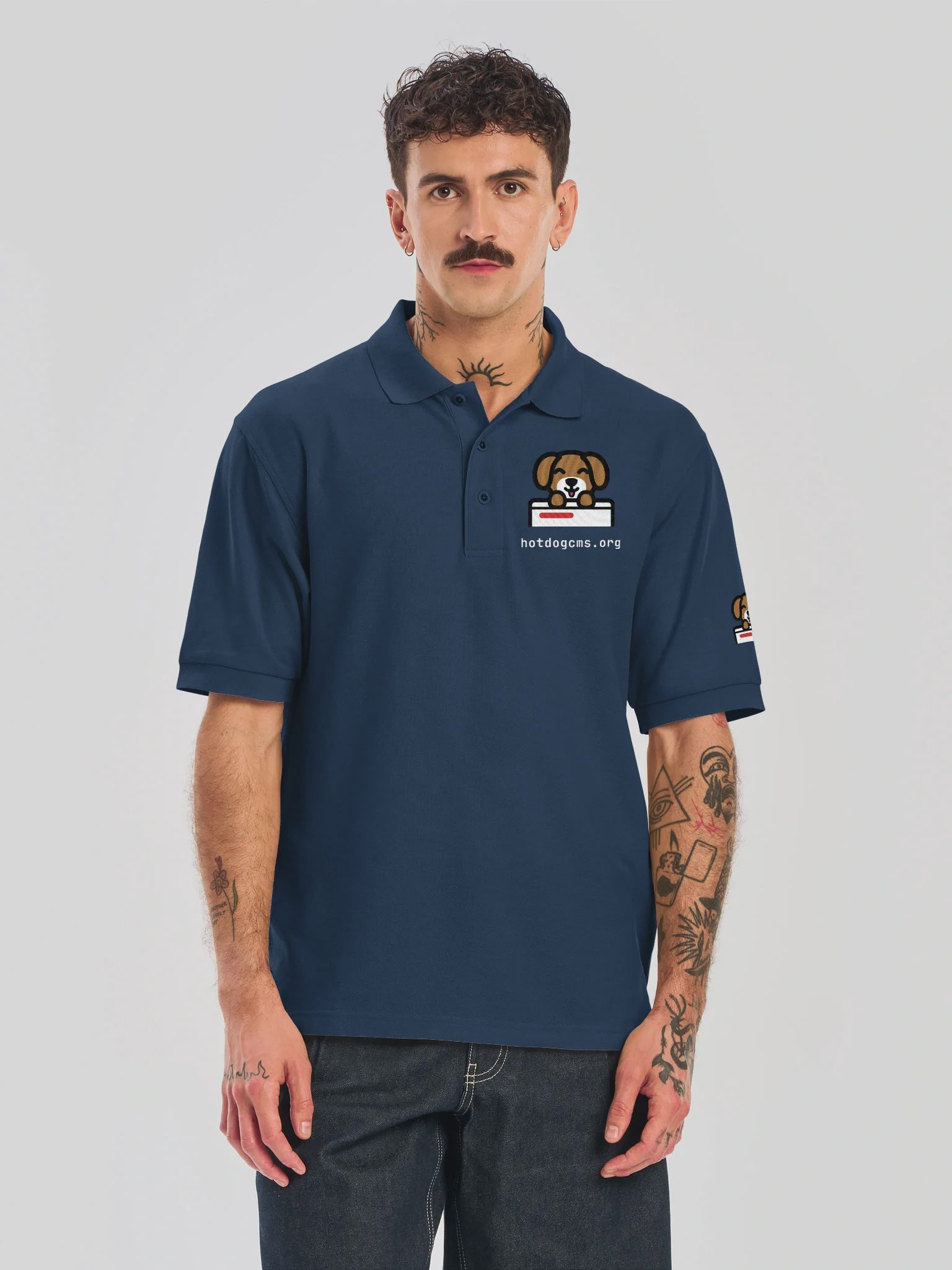 HotDog CMS Polo, Navy, photo 5 of 6