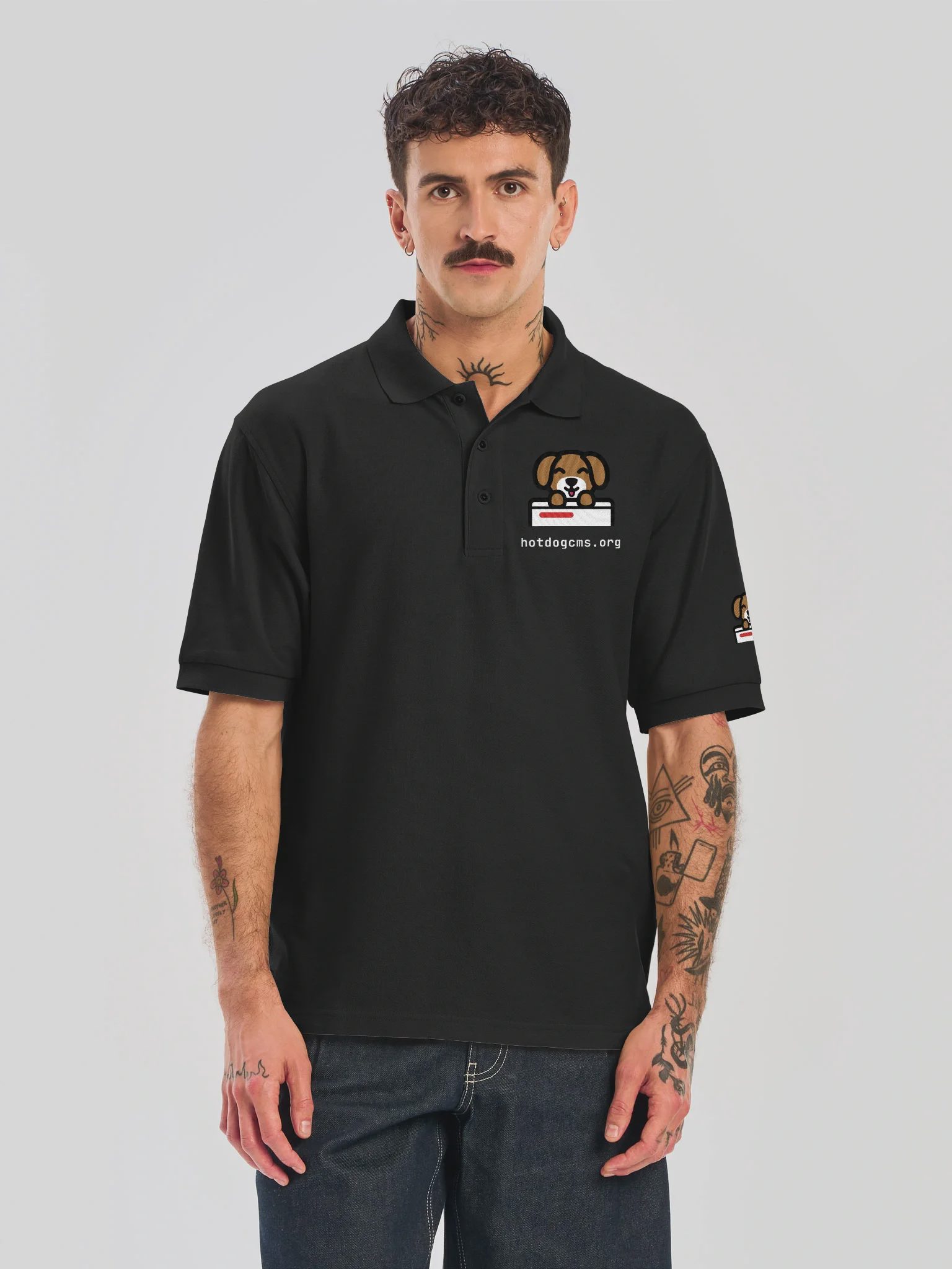 HotDog CMS Polo, Black, photo 5 of 6