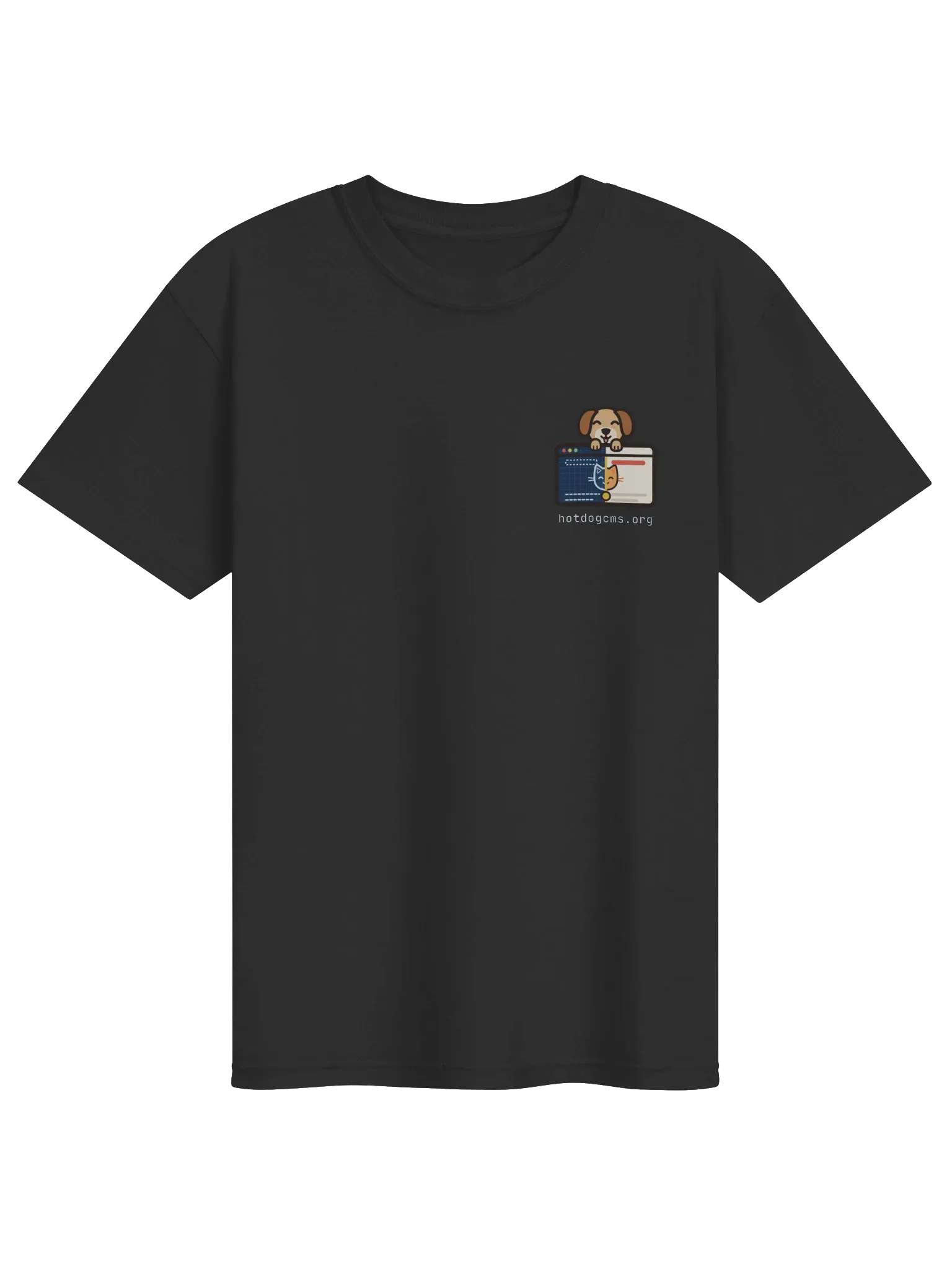 HotDog CMS T-Shirt, Black, photo 1 of 6