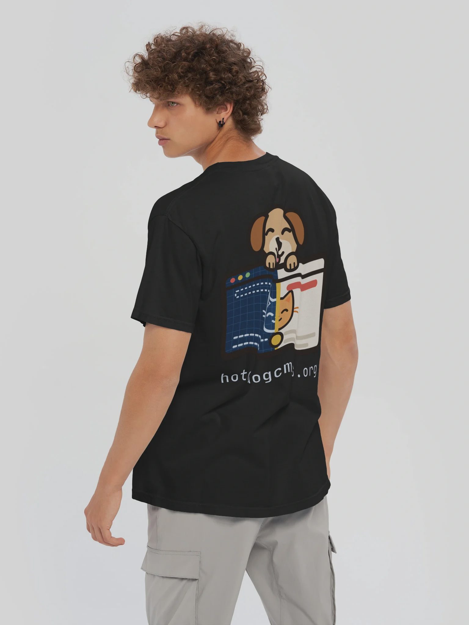HotDog CMS T-Shirt, Black, photo 6 of 6