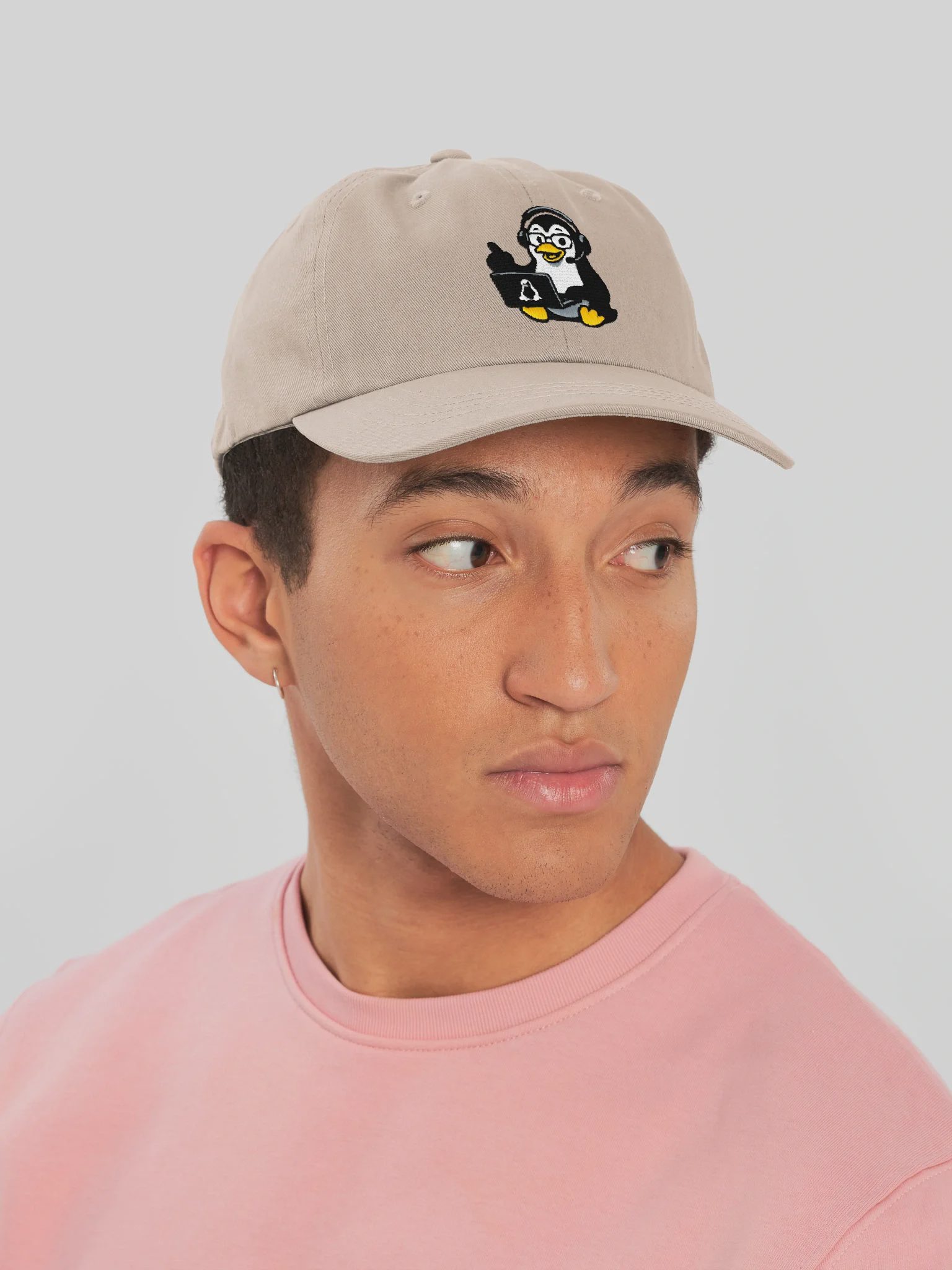 LINUXexpert Dad Hat, Stone, photo 6 of 6
