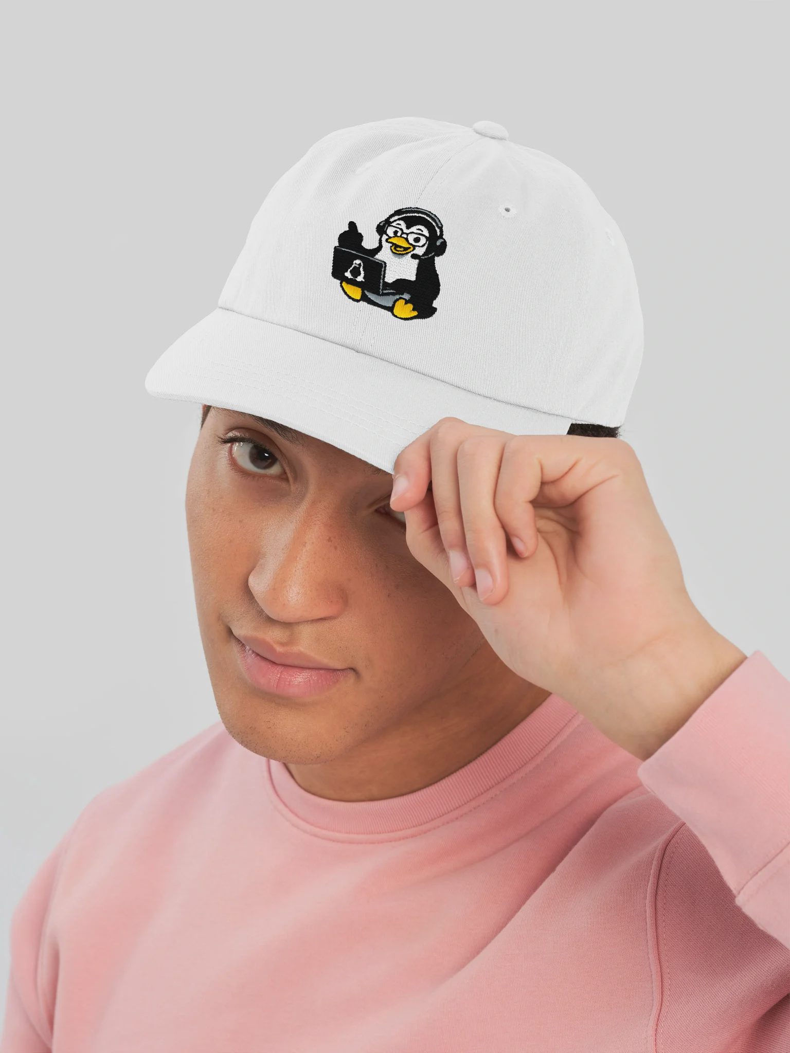 LINUXexpert Dad Hat, White, photo 5 of 6