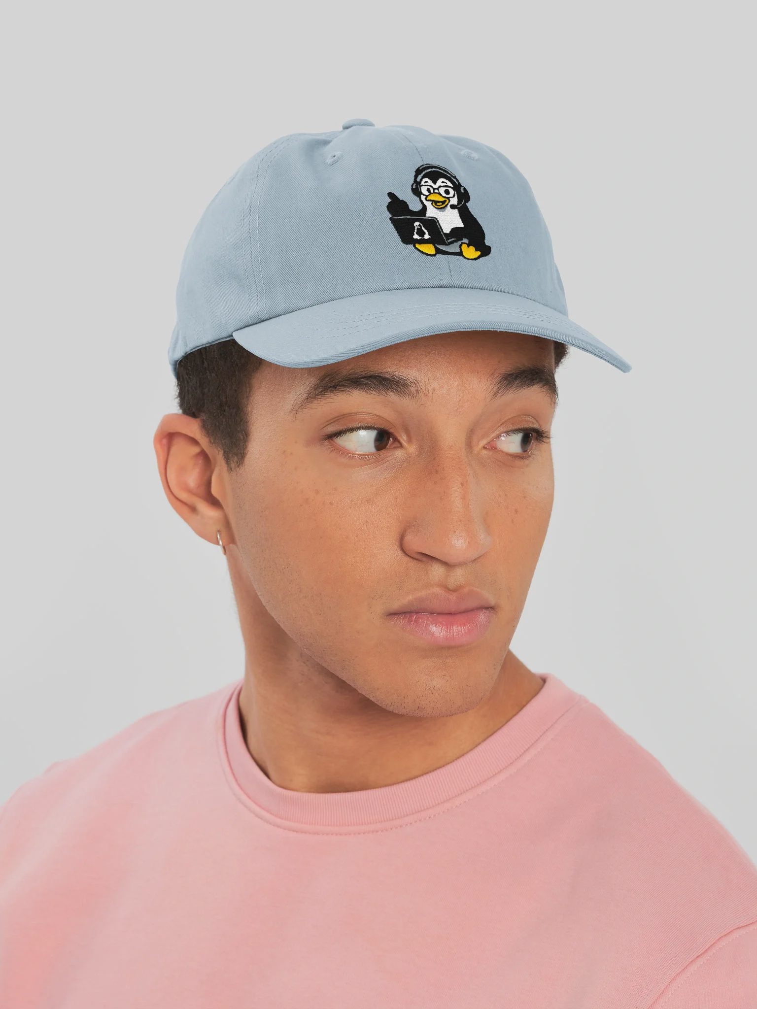 LINUXexpert Dad Hat, Light Blue, photo 6 of 6