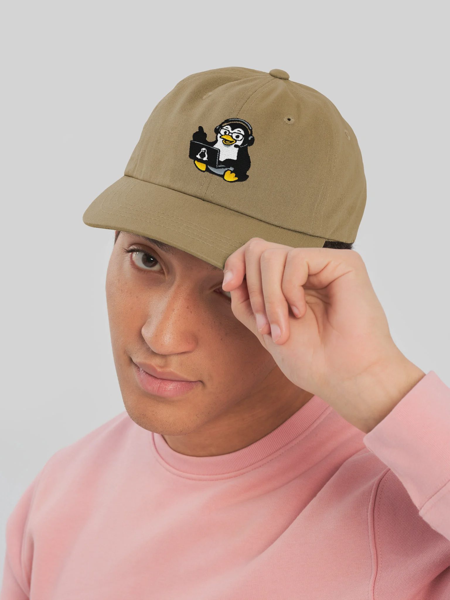 LINUXexpert Dad Hat, Khaki, photo 5 of 6