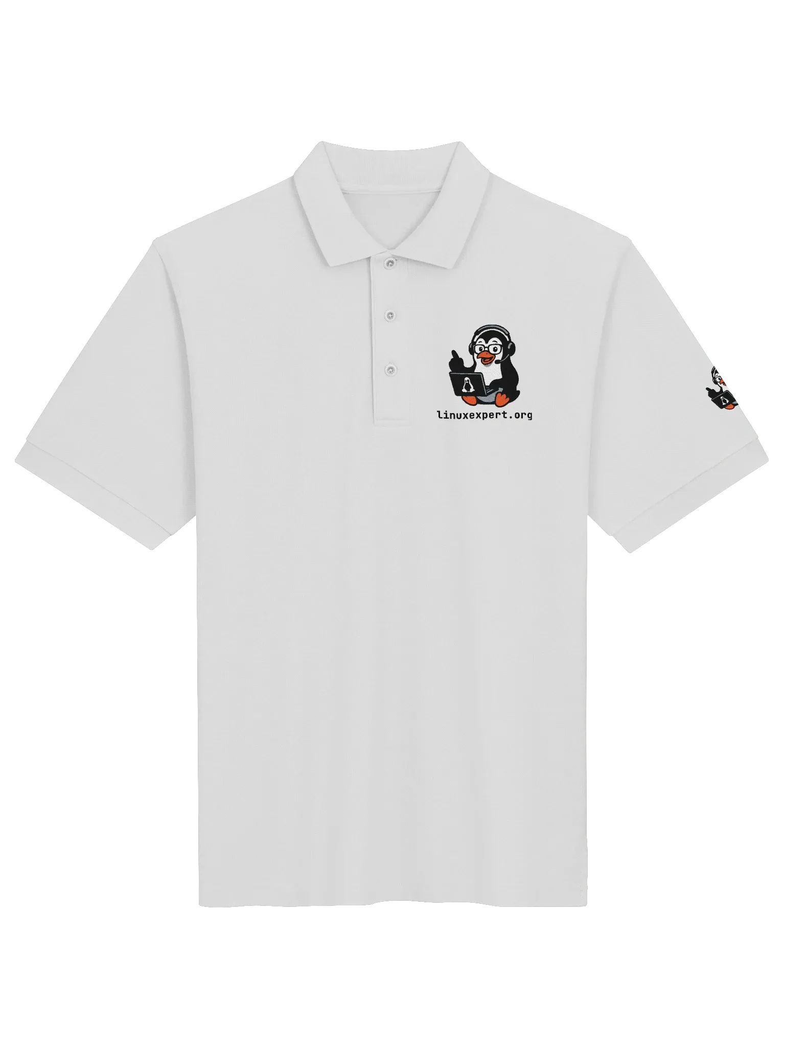 LINUXexpert Polo, White, photo 1 of 6