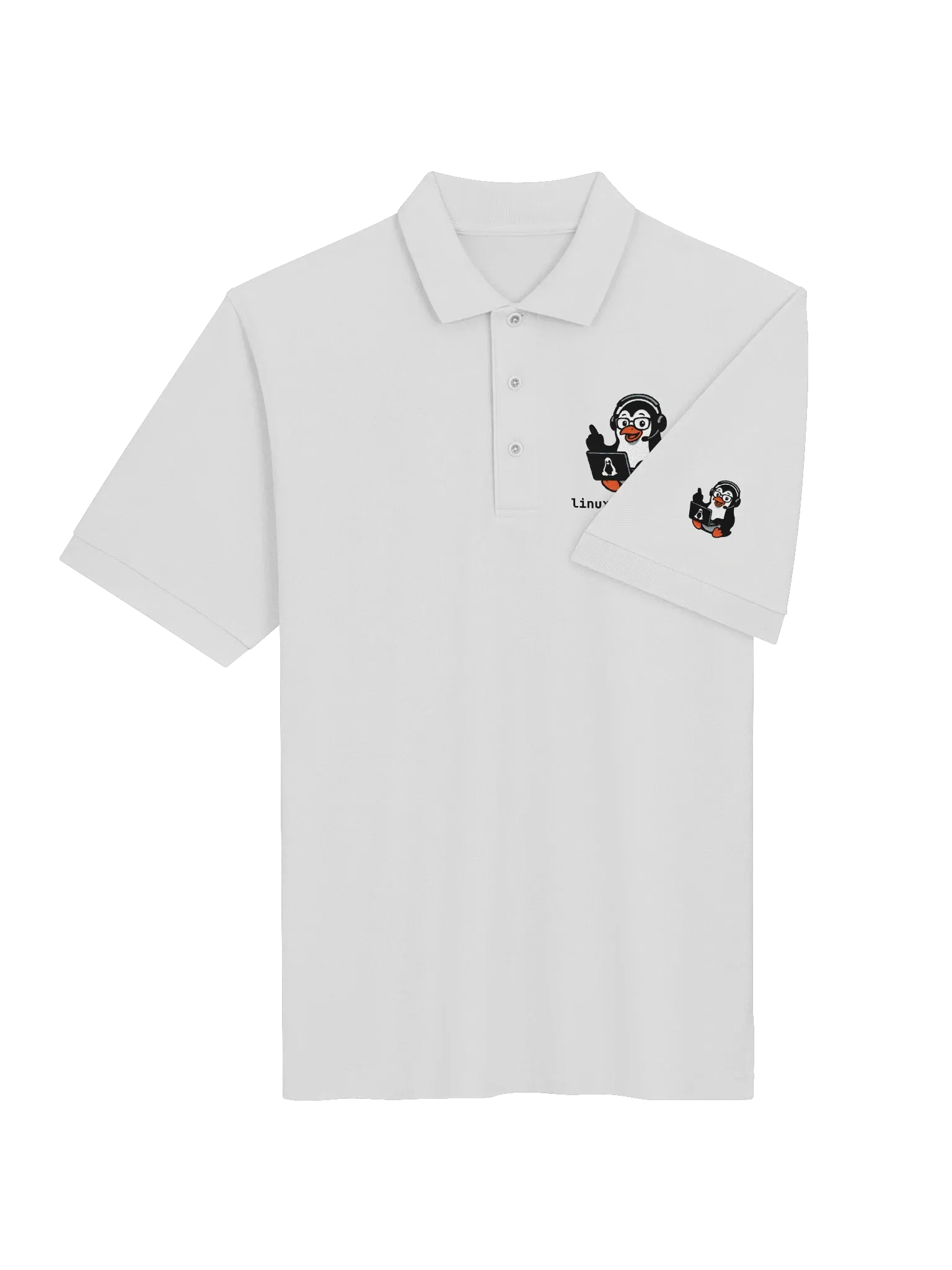 LINUXexpert Polo, White, photo 4 of 6