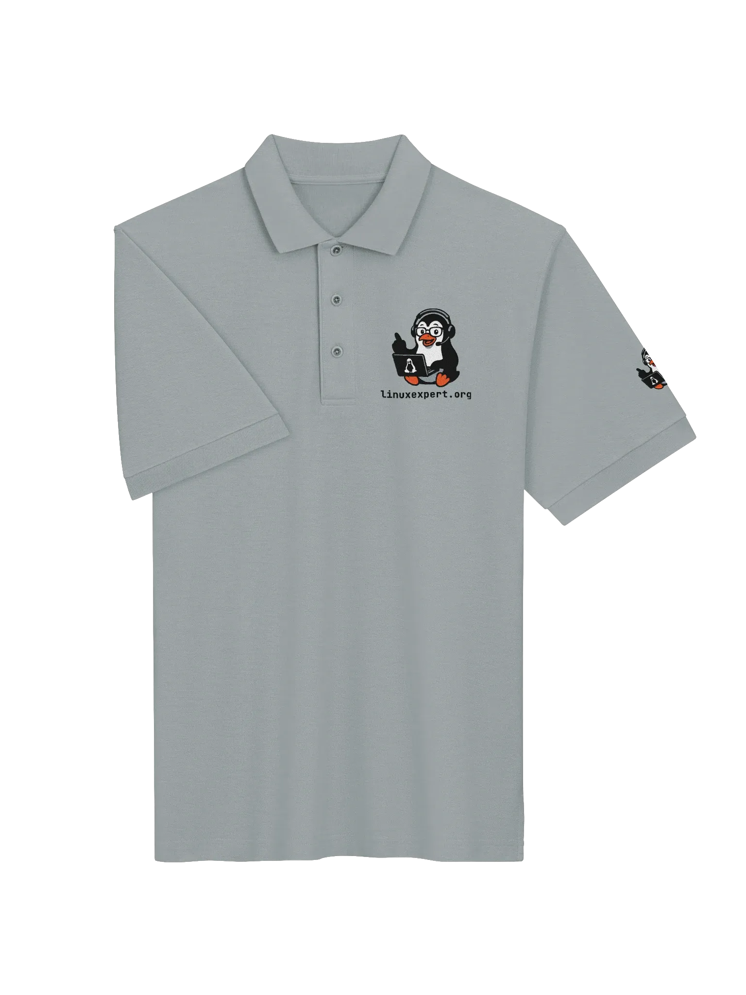 LINUXexpert Polo, Cool Heather, photo 3 of 6
