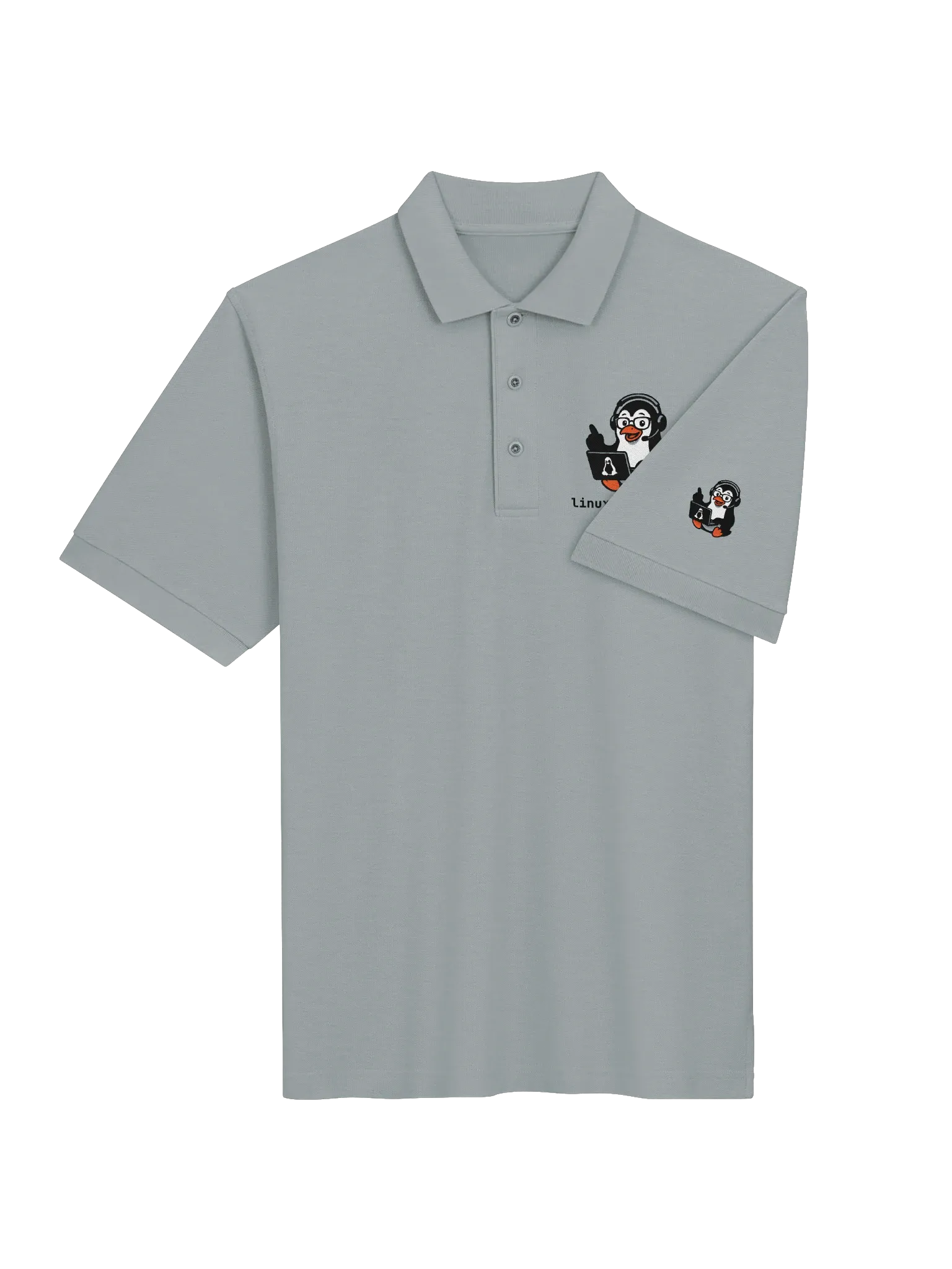 LINUXexpert Polo, Cool Heather, photo 4 of 6