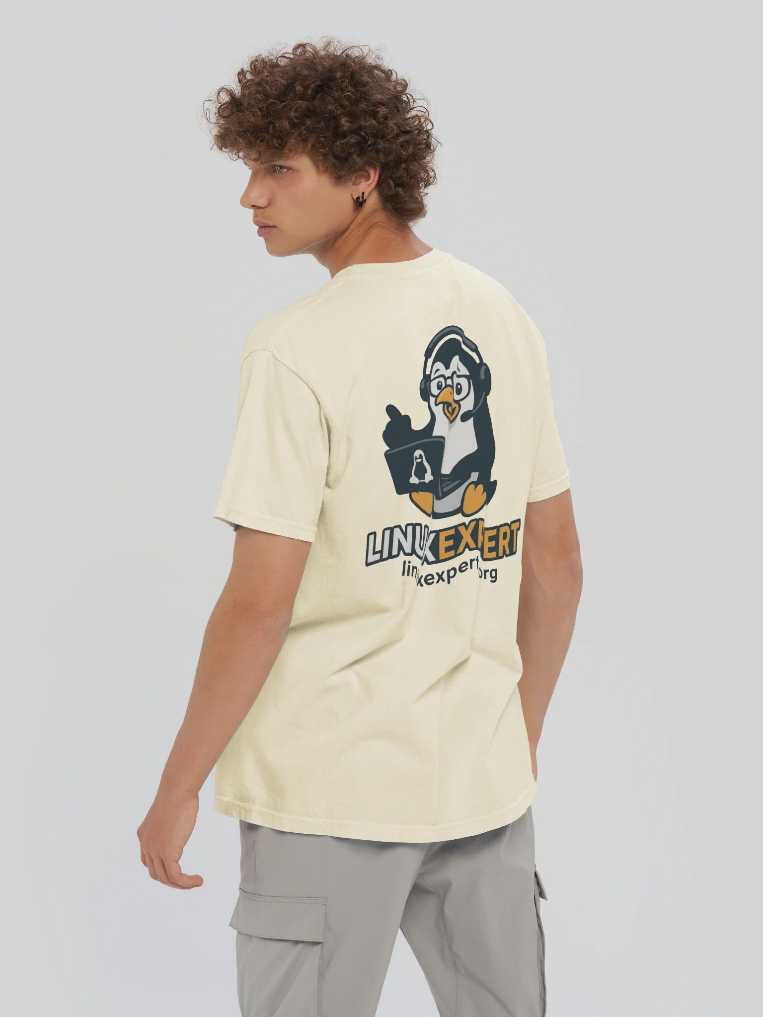 LINUXexpert T-Shirt, Ivory, photo 6 of 6