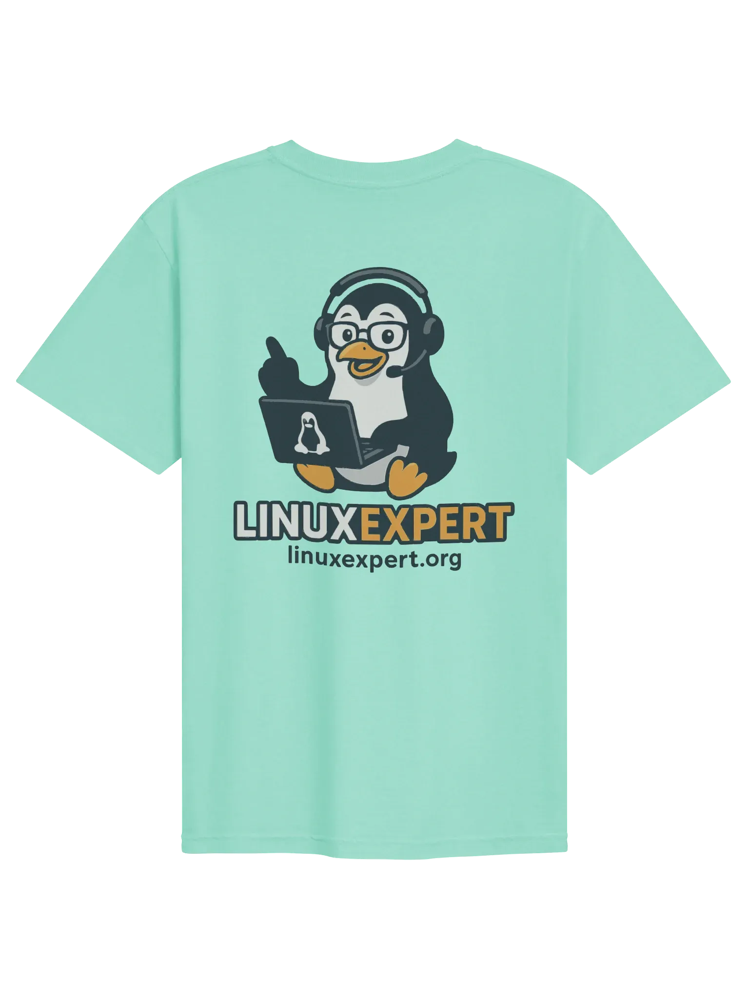 LINUXexpert T-Shirt, Chalky Mint, photo 2 of 6