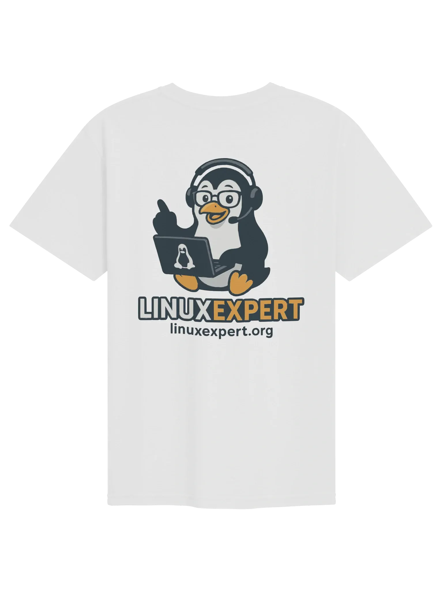 LINUXexpert T-Shirt, White, photo 2 of 6