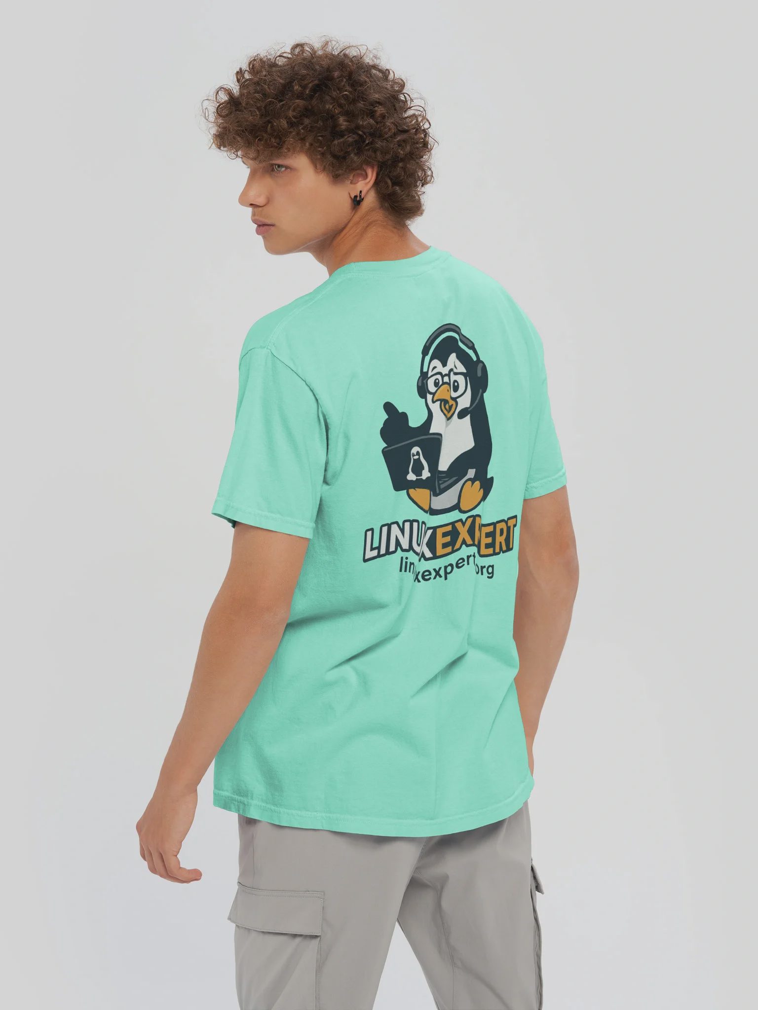 LINUXexpert T-Shirt, Chalky Mint, photo 6 of 6
